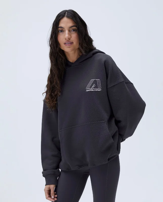 ""A"" Oversized Hoodie - Graphite Grey