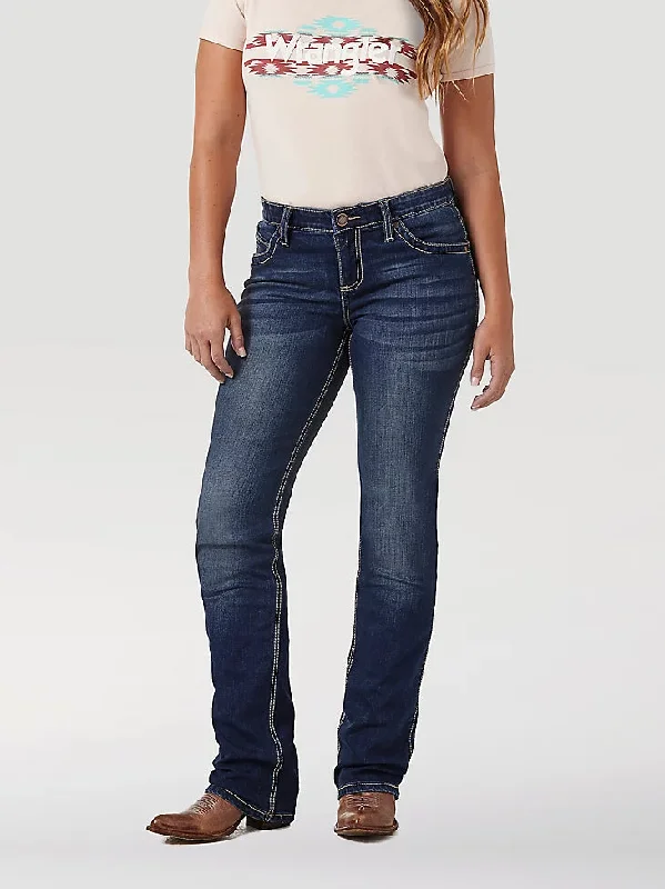 Wrangler Women's Q-Baby Ultimate Riding Jean in Dark Blue (Available In Regular & Plus Sizes!)