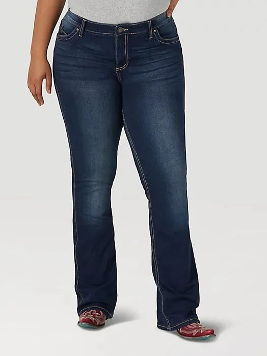 Wrangler Women's Q-Baby Ultimate Riding Jean in Dark Blue (Available In Regular & Plus Sizes!)