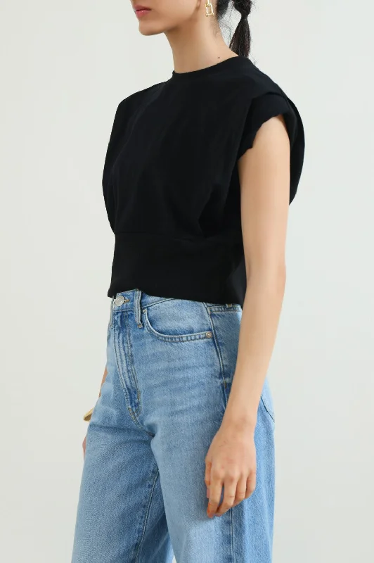 CROPPED SHOULDER TEE