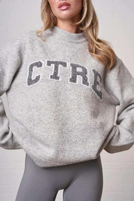 CTRE KNITTED SWEATSHIRT - GREY MARL