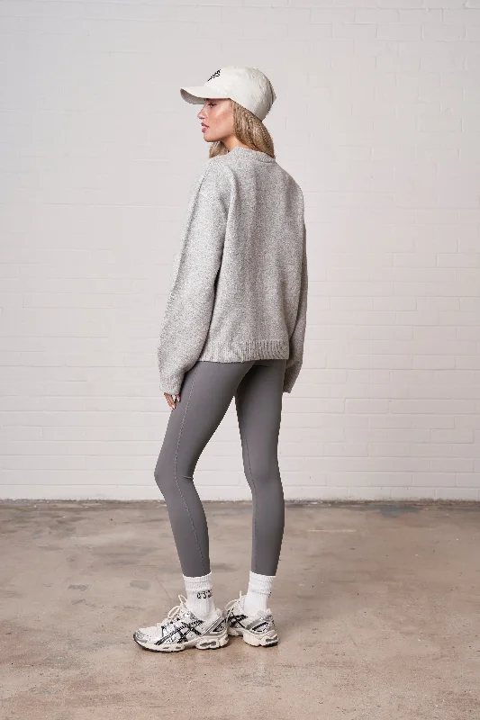 CTRE KNITTED SWEATSHIRT - GREY MARL