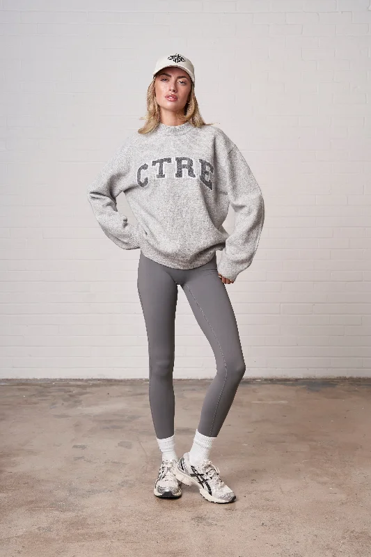 CTRE KNITTED SWEATSHIRT - GREY MARL