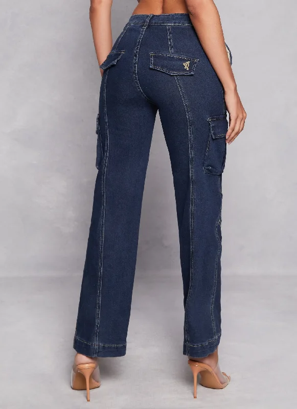 VIP Decorative Stitch Cargo Jeans