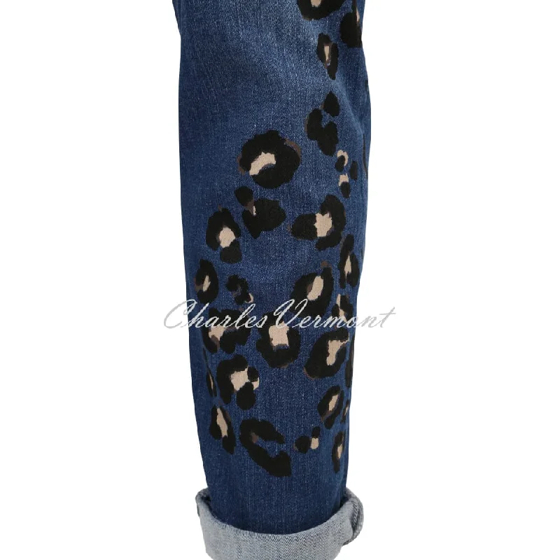 Doris Streich Leopard Print Jeans - Style 853195-56