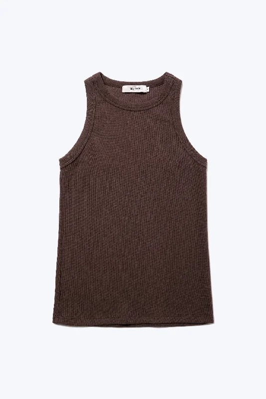 Flux Racer Back Tank Chocolate