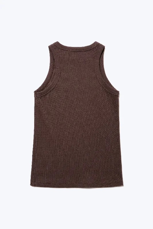 Flux Racer Back Tank Chocolate