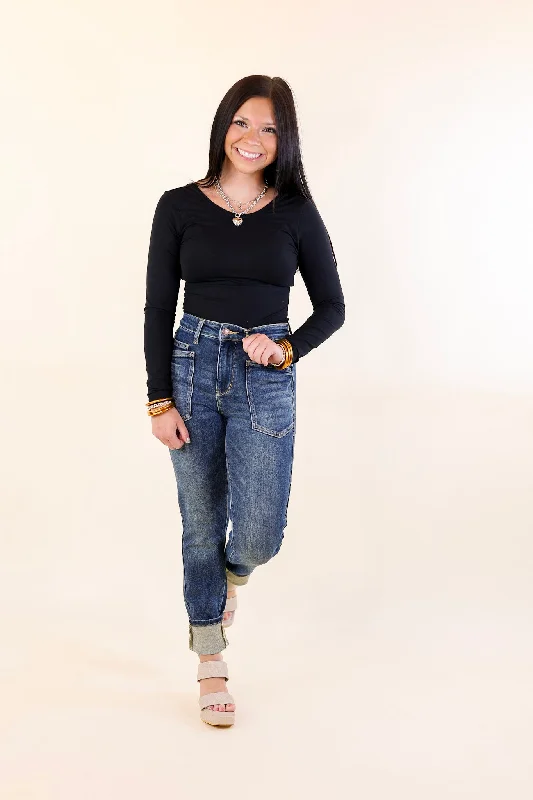 Judy Blue | Easy Breezy High Waisted Classic Relaxed Fit Jean in Dark Wash