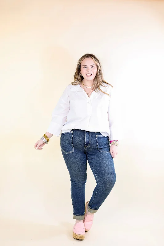 Judy Blue | Easy Breezy High Waisted Classic Relaxed Fit Jean in Dark Wash