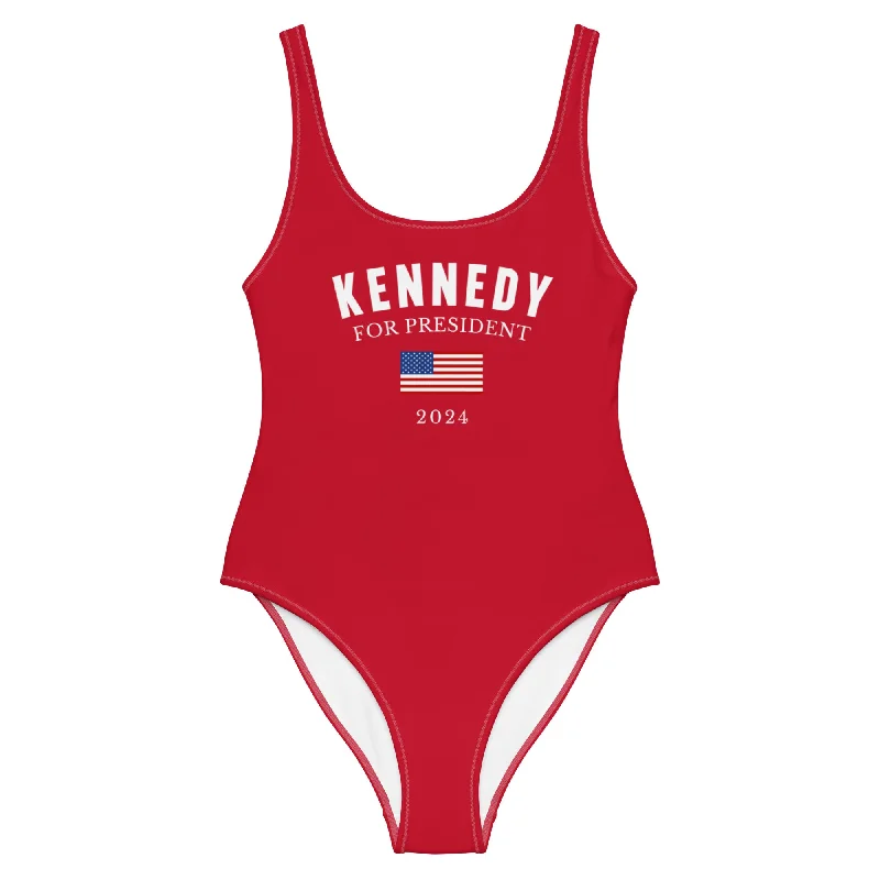 Kennedy for President Flag One-Piece Swimsuit