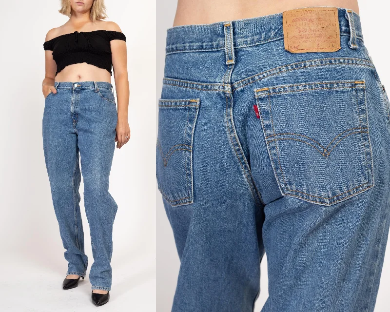 Large 90s Levis 550 High Waisted Mom Jeans 33""