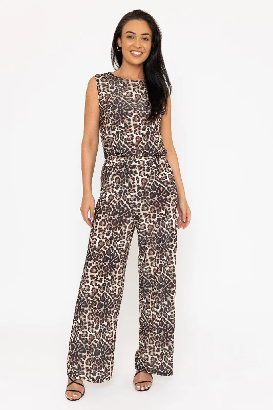 Leopard Print Slinky Trousers