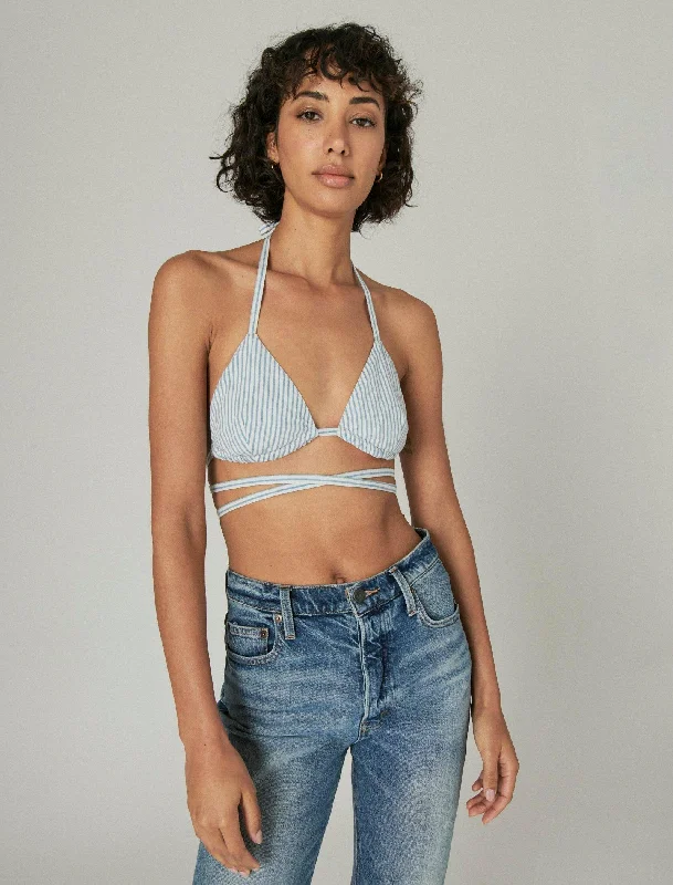 Lucky Brand Womens Striped Bra Top