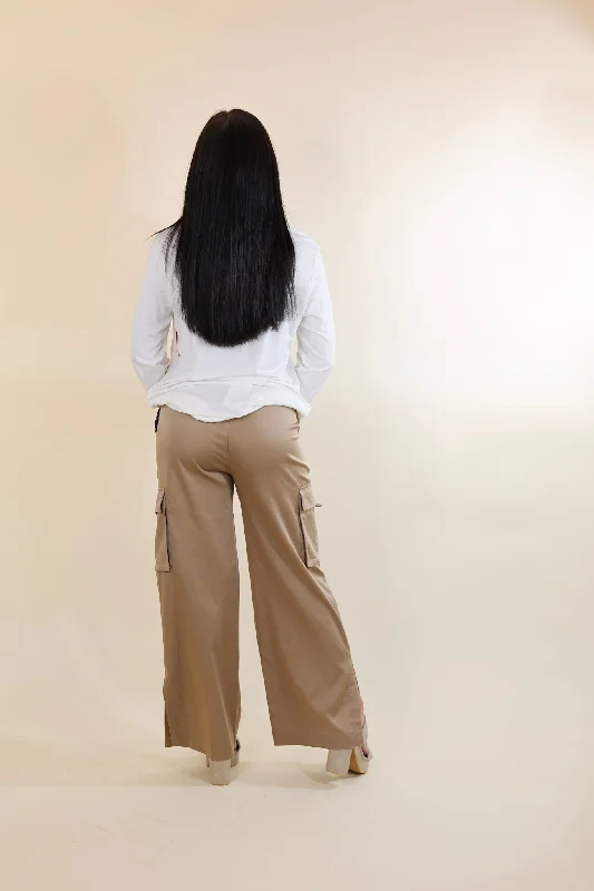 Lyssé | Calypso Ankle Cargo Pant in Tan