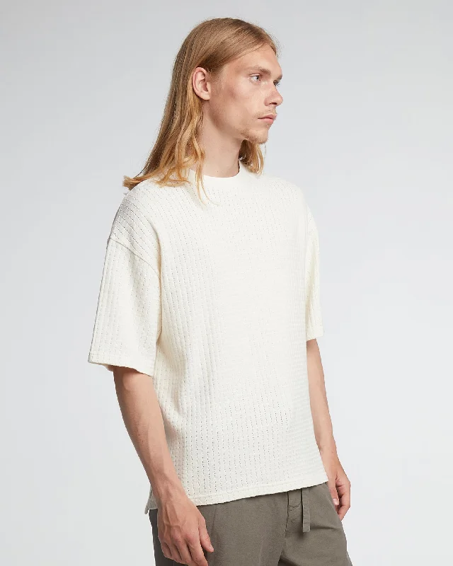 Big T Cotton Mesh Off White