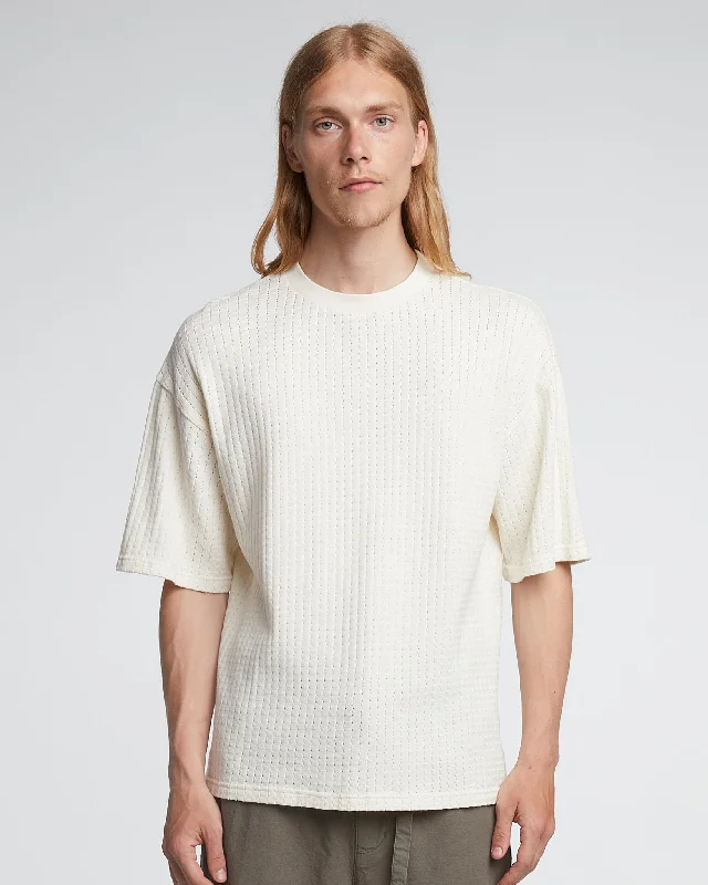 Big T Cotton Mesh Off White