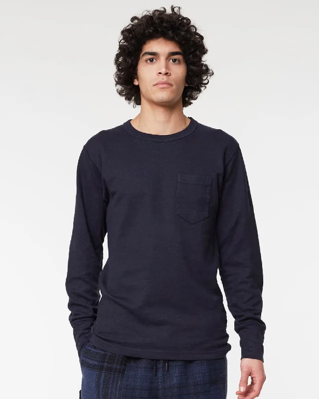 L/S Pocket T Military Jersey Navy