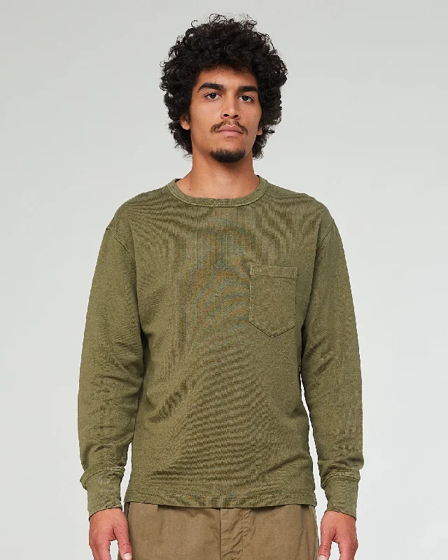 L/S Pocket T Military Jersey Khaki