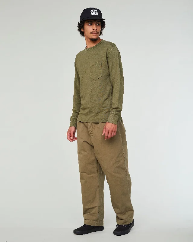 L/S Pocket T Military Jersey Khaki