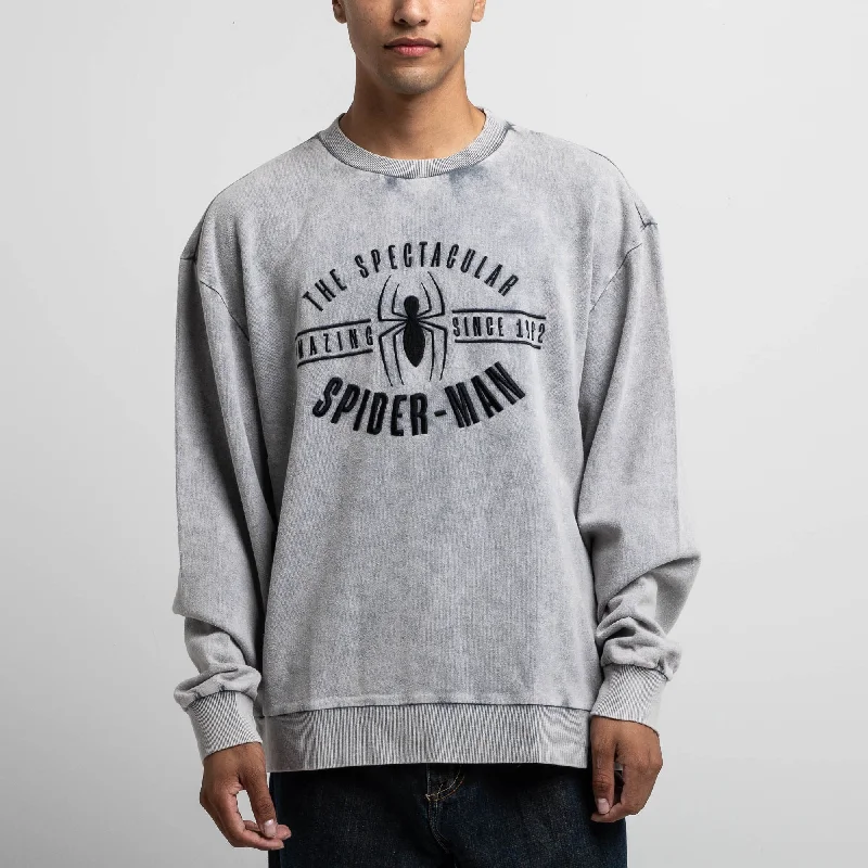 The Spectacular Spider-Man Gray Crew Sweatshirt