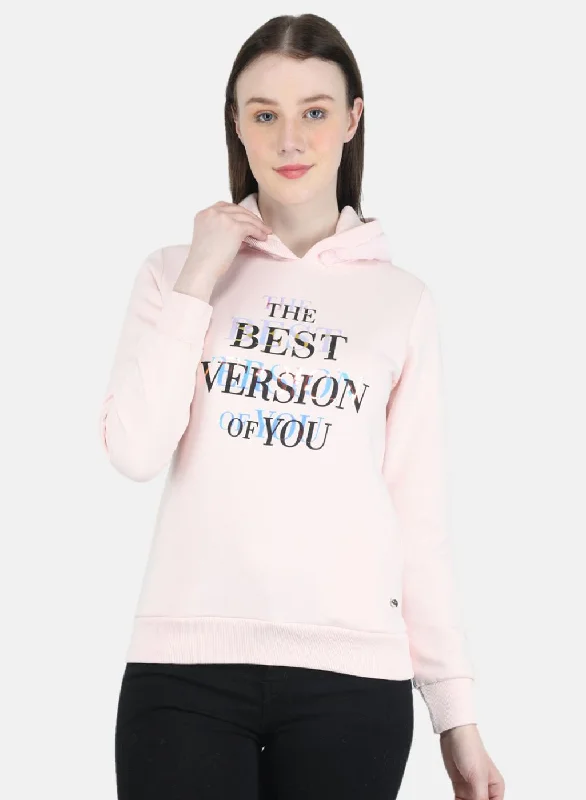 Women Pink Printed Sweatshirt