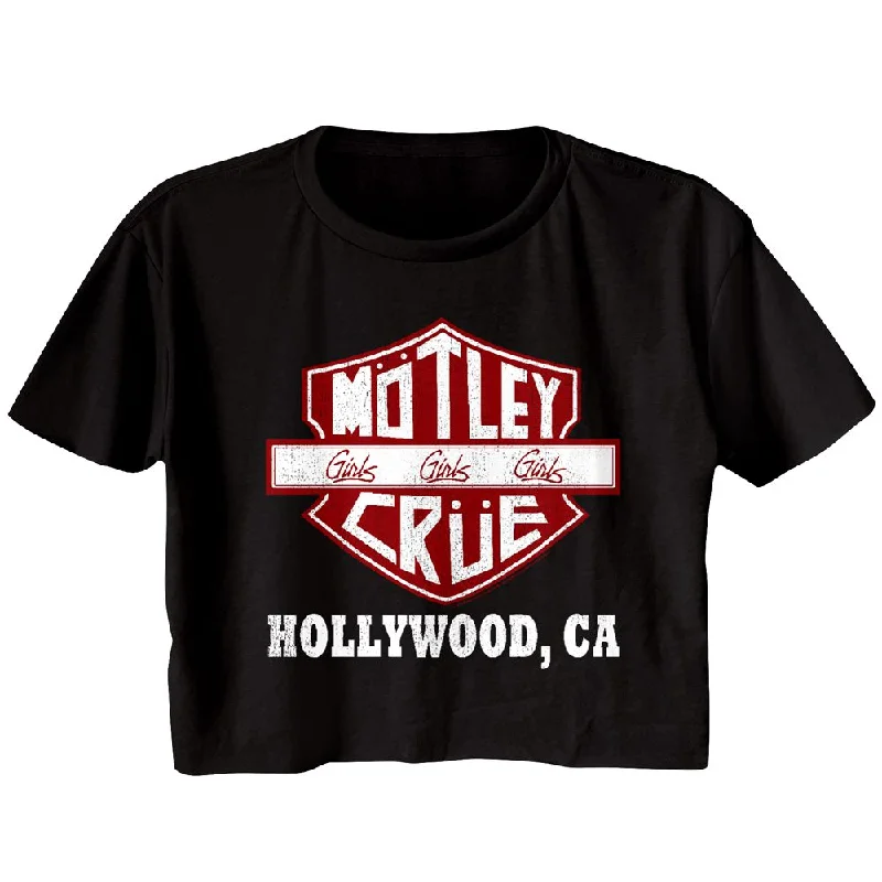 Motley Crue Sign Hollywood CA Festival Cali Crop T-Shirt