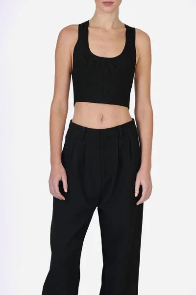 Nonchalant Eve Crop Black