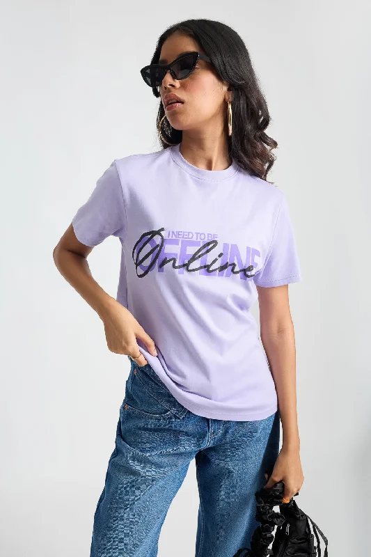 Lilac Online/Offline T-Shirt