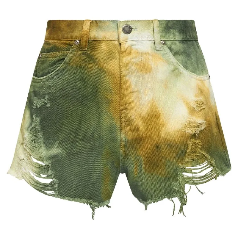 PINKO Chic Military Green Cotton Shorts for Women