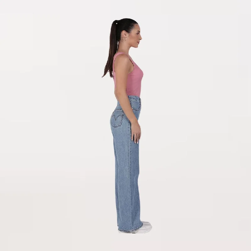 Ribcage Wide Leg Jeans (Splash Zone)