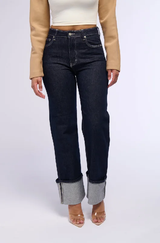 RILEY CUFFED HEM RELAXED FIT DENIM