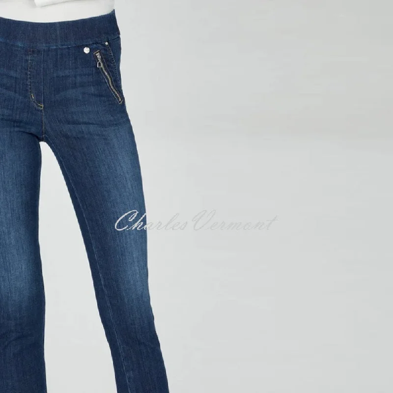 Robell Nena 09 - 7/8 Cropped Denim Jean 52489-54139-64 (Blue Denim)