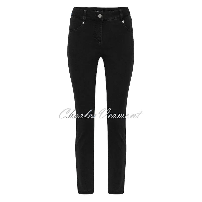 Robell Star 09 - 7/8 Cropped Denim Jean 51474-5448-90 (Black Denim)