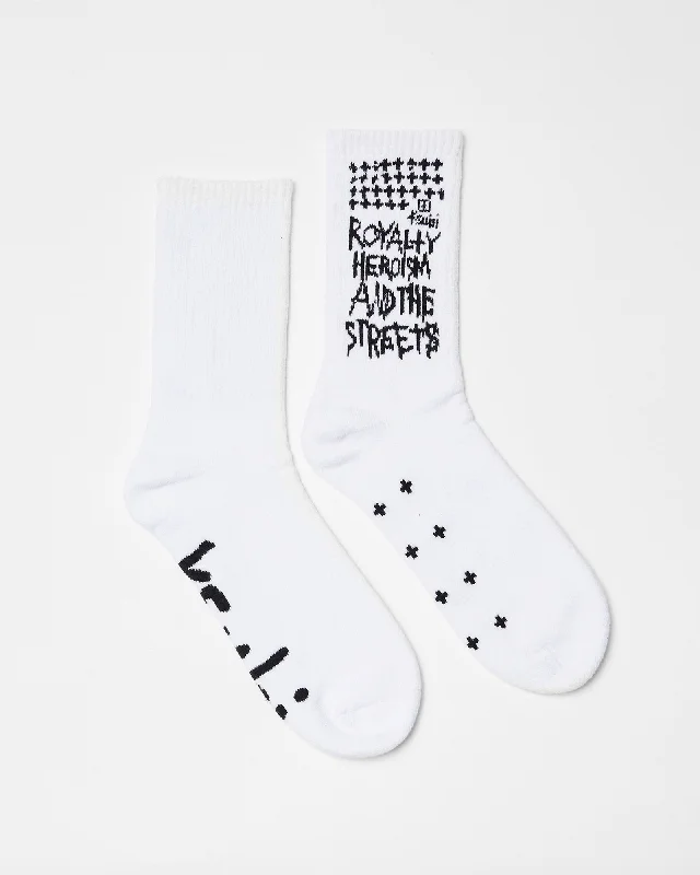 ROYALTY KSOCKS WHITE/BLACK