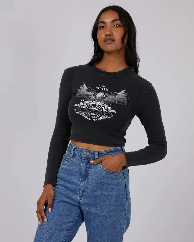 SILENT THEORY LINCOLN CROPPED LONG SLEEVE TEE