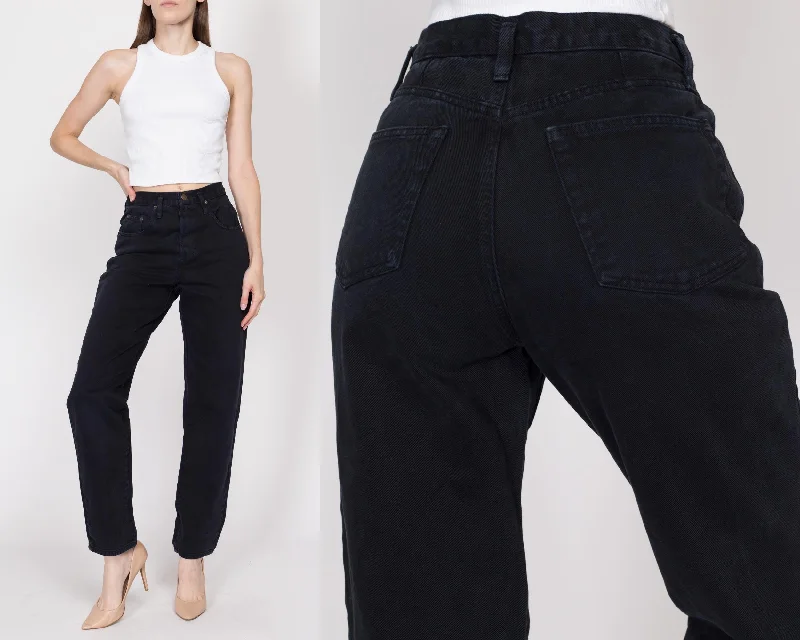 Small 90s Black High Waisted Mom Jeans 26""