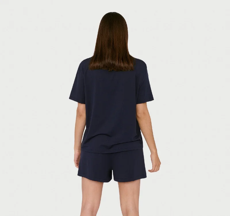 Soft Touch Boxy Tee - Navy