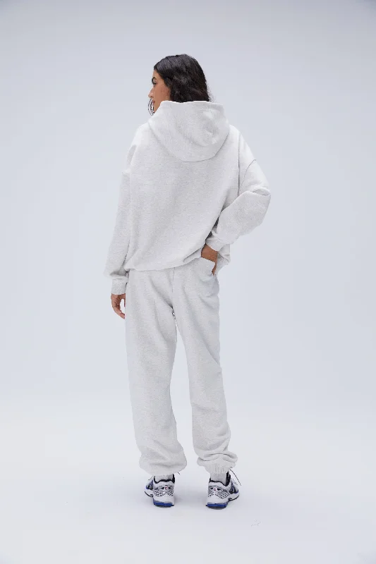 Sportswear Oversized Hoodie - Light Grey Melange