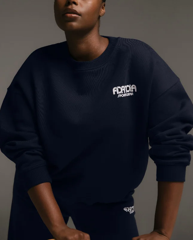 Sportswear Oversized Sweatshirt - Navy Blue