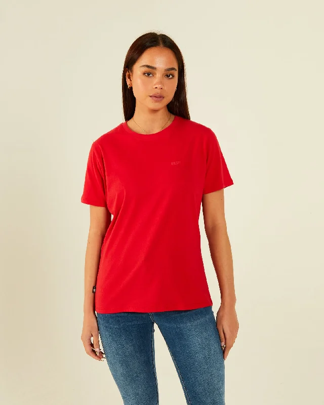 Jada Basic O Neck Tango Red