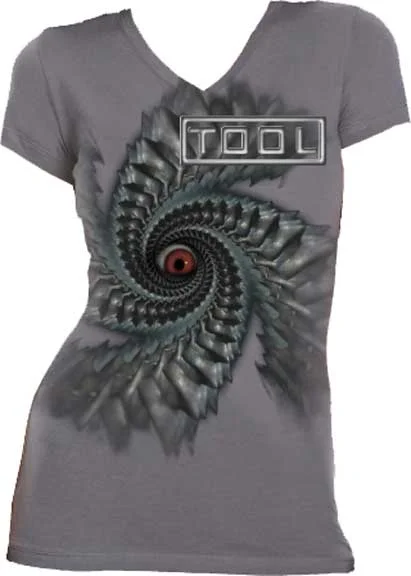 Tool Spiral Gray V-Neck T-Shirt