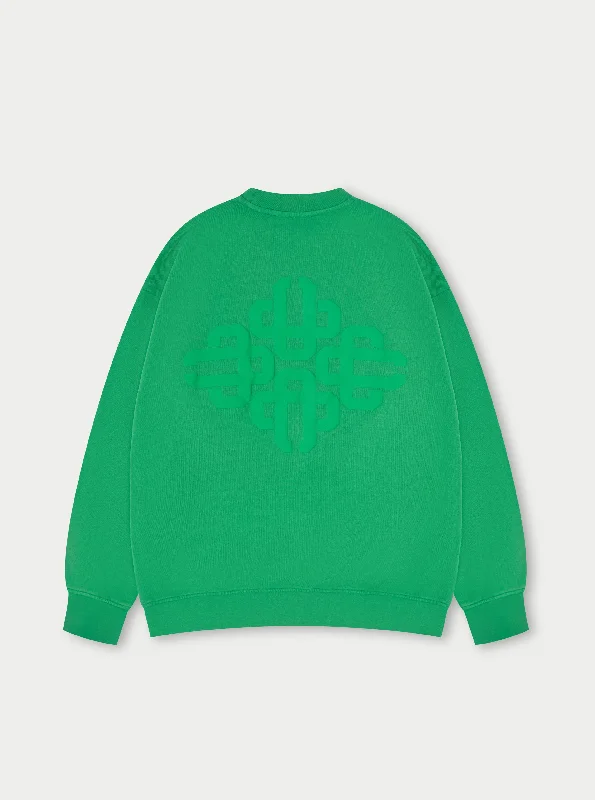 EMBLEM OVERSIZED SWEATSHIRT - WASHED GREEN