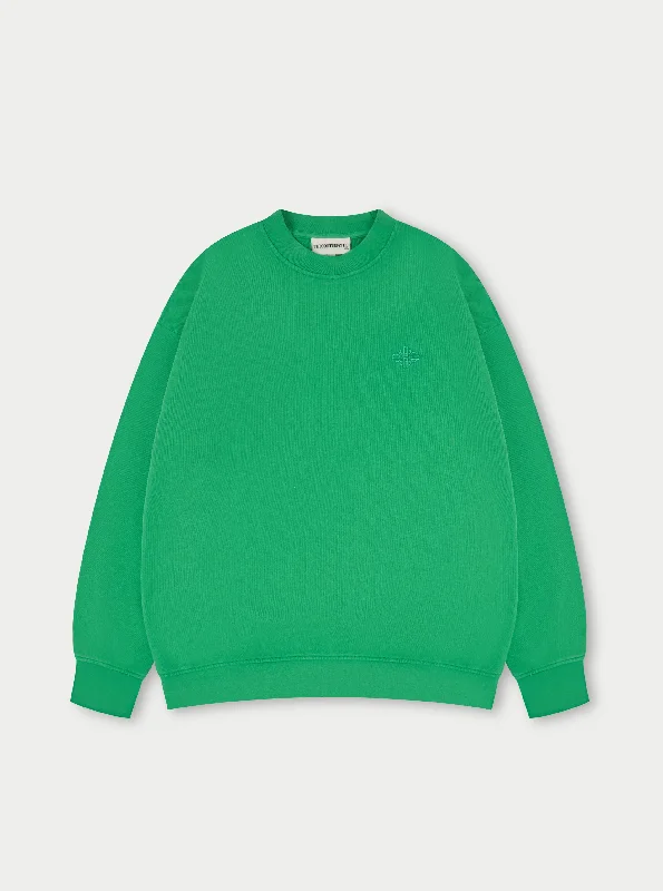 EMBLEM OVERSIZED SWEATSHIRT - WASHED GREEN