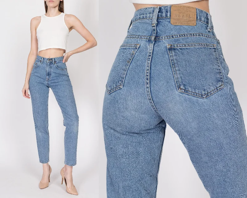 XS 90s High Waisted Light Wash Jeans 25""