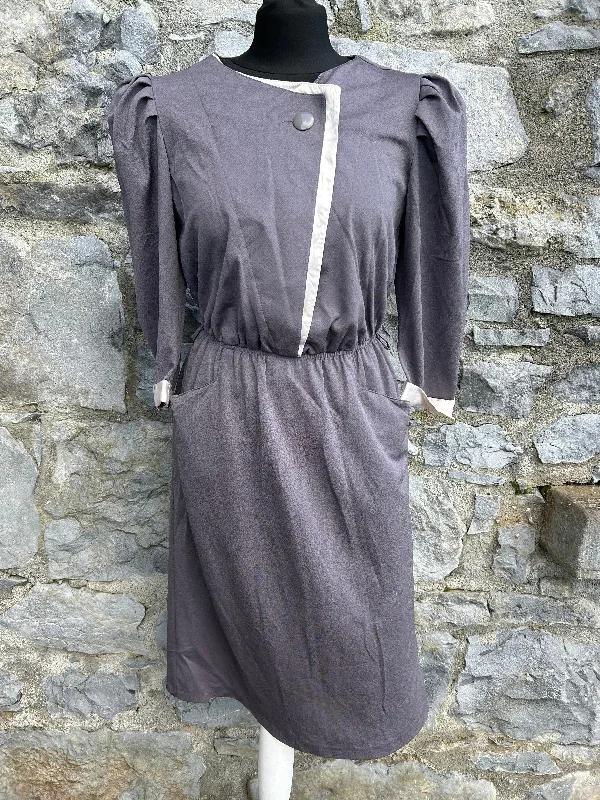 80s grey dress uk 10-12