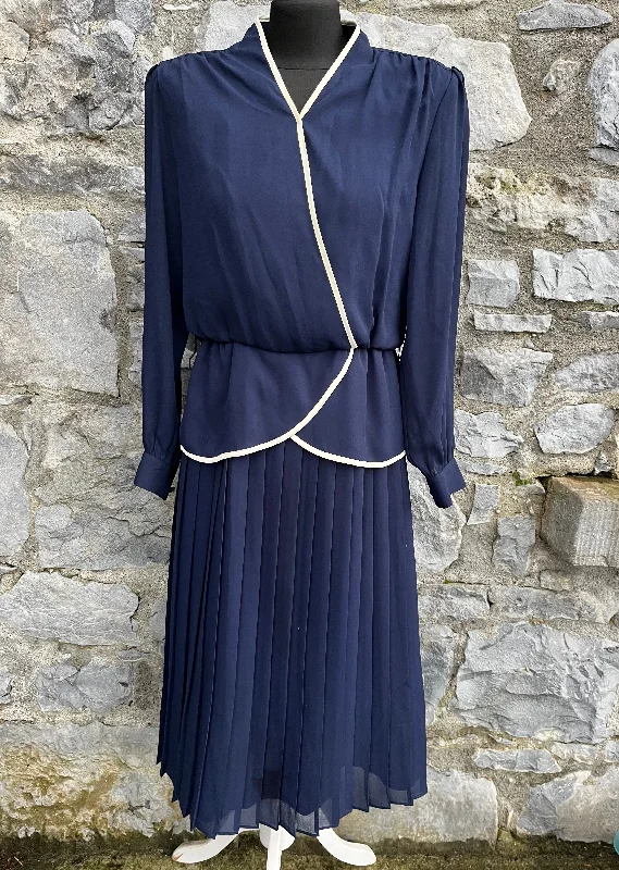 80s navy dress uk 10