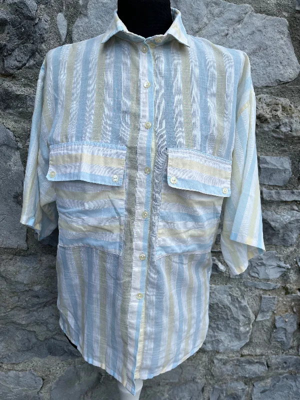 90s light stripy shirt uk 8-10