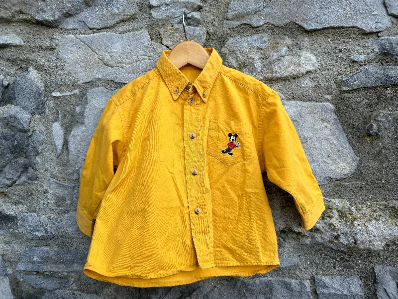 90s yellow Mickey shirt  12-18m (80-86cm)