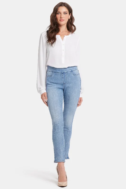 Alina Skinny Pull-On Jeans - Blue Valley