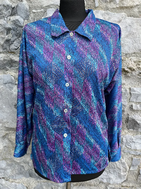 Blue&purple dashes shirt uk 12